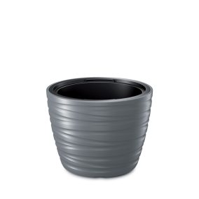 Maze Kőhatású Műanyag Virágtartó Szürke 37,5 cm