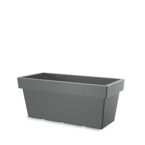 Lofly Case Téglalap Alakú Műanyag Virágtartó Láda Kőszürke 58 cm csomag