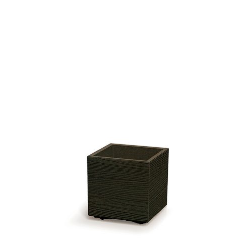 Madera Square ECO Fa Virágtartó Kocka Kávébarna 29 cm