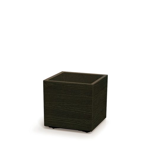 Madera Square ECO Kocka Virágtartó Kávébarna