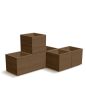 Madera Square ECO Kocka Virágtartó Kávébarna