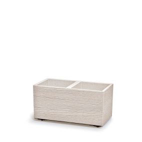 Madera Case ECO Fa Hatású Osztott Virágtartó Láda Fehér 57.7 cm