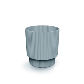 Milly Round Bordázott Kaspó Világosszürke 13 cm