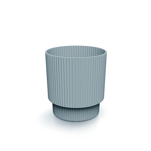 Milly Round Bordázott Kaspó Világosszürke 13 cm