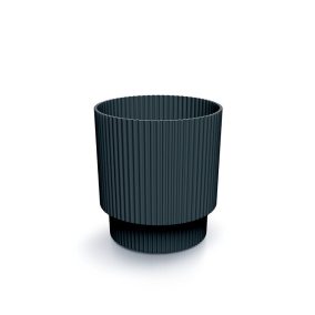 Milly Round Bordázott Kaspó Antracit 12,8 cm