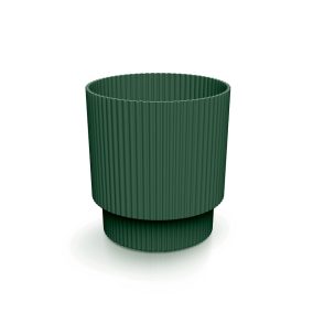 Milly Round Bordázott Kaspó Fenyőzöld 14,6 cm