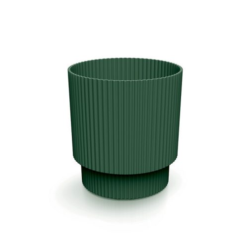 Milly Round Bordázott Kaspó Fenyőzöld 14,6 cm