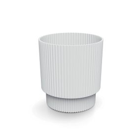 Milly Round Bordázott Kaspó Fehér 14,6 cm