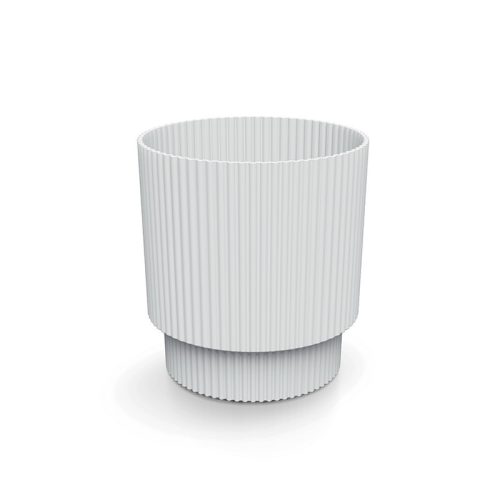 Milly Round Bordázott Kaspó Fehér 14,6 cm