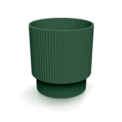 Milly Round Bordázott Kaspó Fenyőzöld 16,8 cm