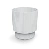 Milly Round Bordázott Kaspó Fehér 16,8 cm