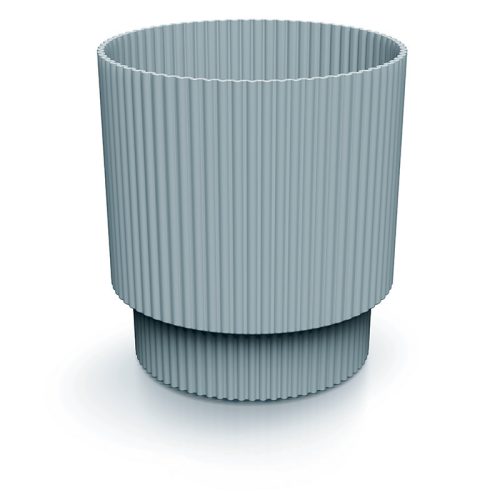 Milly Round Bordázott Kaspó Világosszürke 19,5 cm