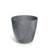 Mate Beton Effect Kaspó Antracit 29,5 cm csomag