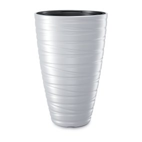 Maze Hullám Mintázatú Fehér Kaspó 37,5 cm