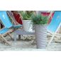 Sand Slim Antracit Hullám Mintázatú Magas Kaspó 38,7 cm