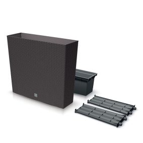 Rato Case T Rattan Hatású Térelválasztó Virágláda Umbra 77 cm Öntözőrendszerrel