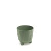 Ryfo N Dizájn Virágtartó Földzöld 10,7 cm Bordázott