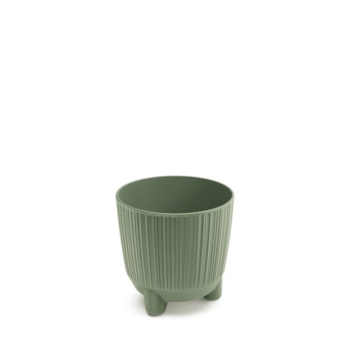 Ryfo N Dizájn Virágtartó Földzöld 10,7 cm Bordázott