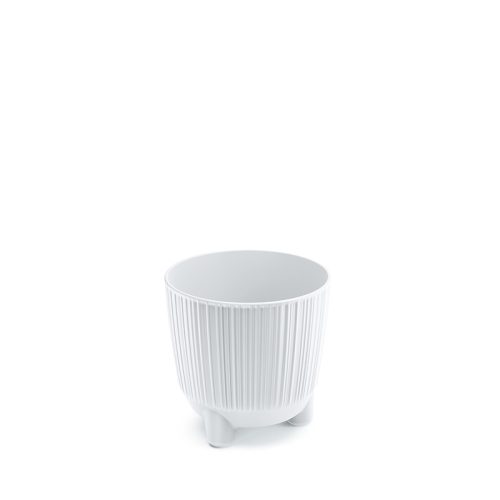 Ryfo N Modern Virágcserép Fehér 10,7 cm Barázdált