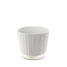 Ryfo ECO Wood Környezetbarát Bordázott Kaspó Fehér 10,7 cm