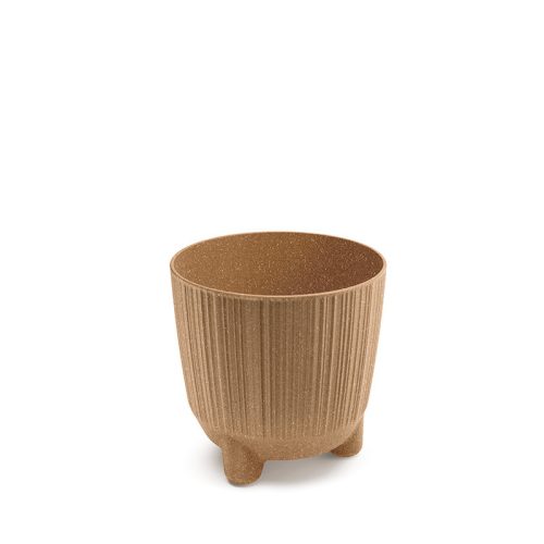 Ryfo N ECO Wood Környezetbarát Bordázott Kaspó Natúr