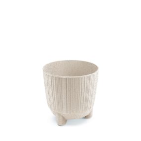 Ryfo N ECO Wood Környezetbarát Kaspó Fehér Bordázott