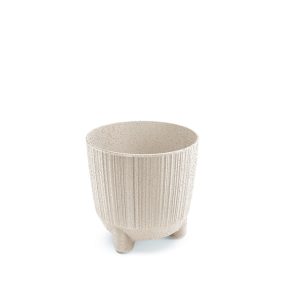 Ryfo N ECO Wood Környezetbarát Kaspó Fehér Bordázott