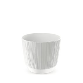 Ryfo Bordázott Kerámia Virágtartó Fehér 14,6 cm