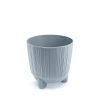 Ryfo N Dizájn Virágtartó Világosszürke 14,5 cm Bordázott