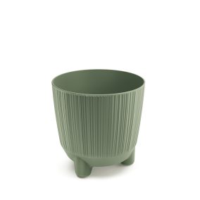 Ryfo N Modern Bordázott Virágtartó Földzöld 14,5 cm