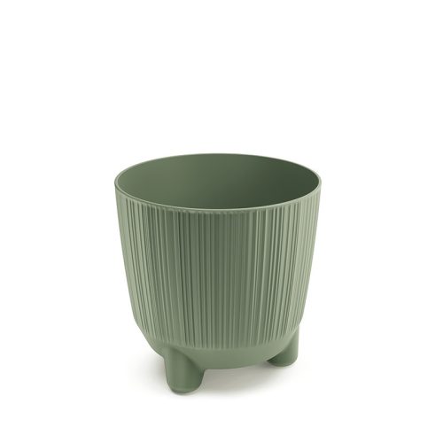Ryfo N Modern Bordázott Virágtartó Földzöld 14,5 cm