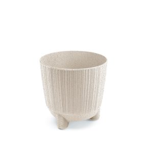 Ryfo N ECO Wood Környezetbarát Kaspó Fehér Bordázott