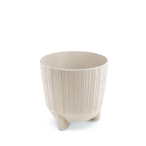 Ryfo N ECO Wood Környezetbarát Kaspó Fehér Bordázott