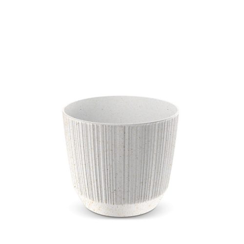 Ryfo ECO Wood Kör Alakú Virágtartó Fehér 14,6 cm Környezetbarát