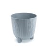 Ryfo N Bordázott Virágtartó Világosszürke 16,8 cm