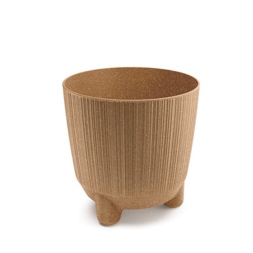 Ryfo N ECO Wood Környezetbarát Bordázott Kaspó Natúr 17 cm