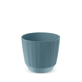 Ryfo Skandináv Bordázott Kaspó Kék 19,5 cm