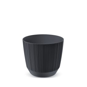 Ryfo Bordázott Antracit Virágtartó 19,5 cm