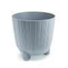 Ryfo N Bordázott Virágtartó Világosszürke 19,5 cm