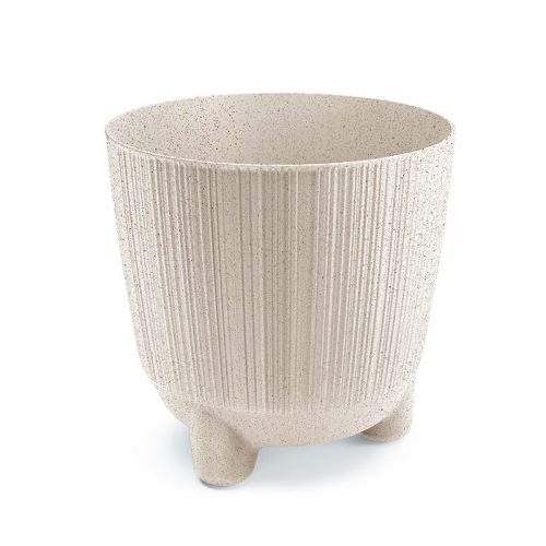 Ryfo N ECO Wood Környezetbarát Kaspó Fehér Bordázott 19,5 cm