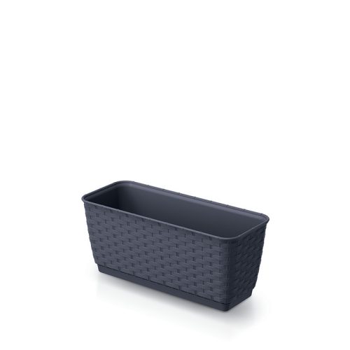 Ratolla Case P Antracit Rattan Hatású Virágláda Öntözőrendszerrel