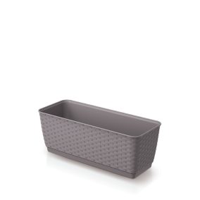 Ratolla Case P Rattan Hatású Balkonláda Mokka 38,6 cm