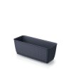 Ratolla Case P Rattan Hatású Műanyag Virágláda Antracit 38,6 cm