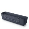 Ratolla Case Rattan Hatású Balkonláda Antracit 38,6 cm