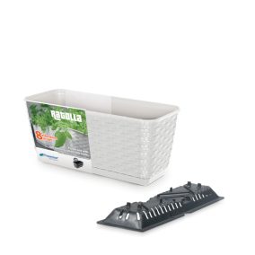 Ratolla Case Erkélyes Virágtartó Antracit 49 cm Rattanhatású