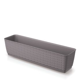 Ratolla Case P Rattan Hatású Virágláda Mokka 59 cm