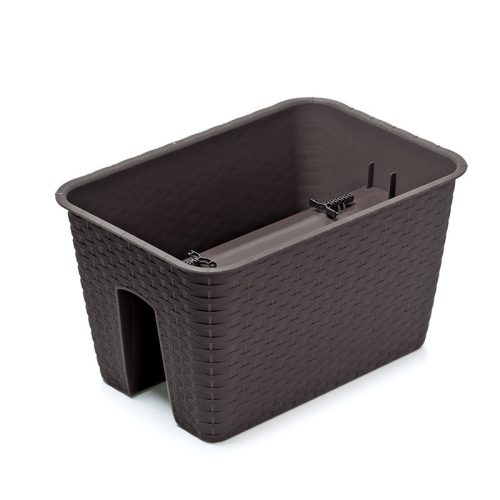 Ratolla Railing Square Erkélyláda Rattan Hatású Műanyag Umbra 40 cm