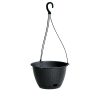 Ratolla Round Függő Virágtartó Antracit 24 cm Rattan Hatású