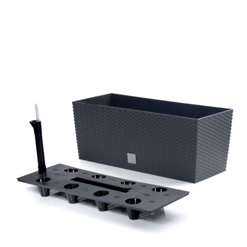 Rato Case 800 Antracit Műanyag Balkonláda Öntözőrendszerrel