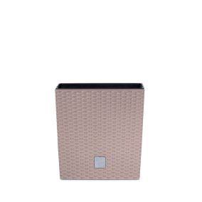 Rato Low Rattan Hatású Virágtartó Láda Mokka 20 cm